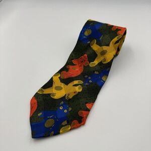 JC De CASTELBAJAC Men's 100% Silk Ties ~ Artsy Designer ITALY Teddy Bears